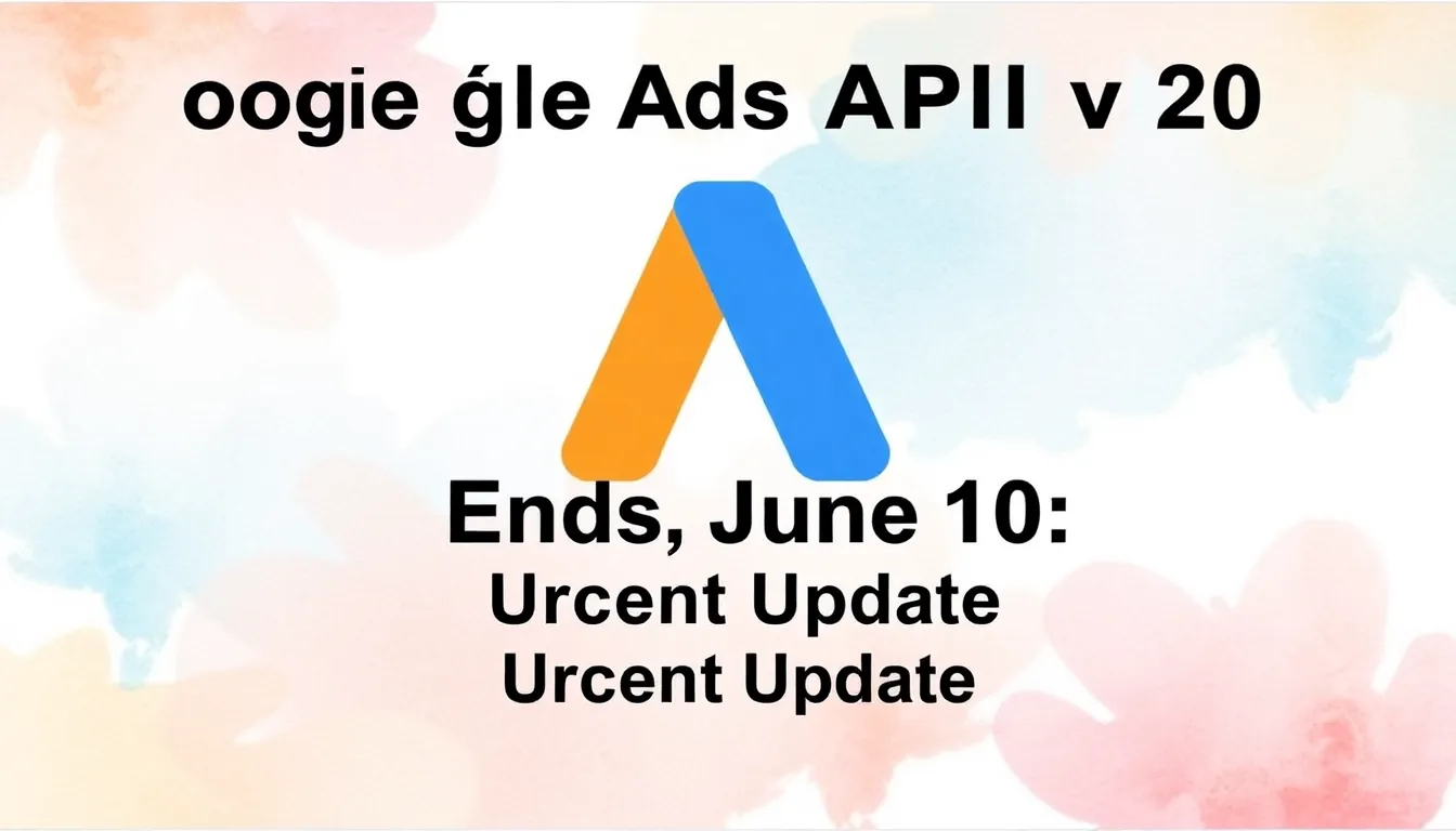 GOOGLE ADS API V20 TERMINA IL 10 GIUGNO: AGGIORNAMENTO URGENTE